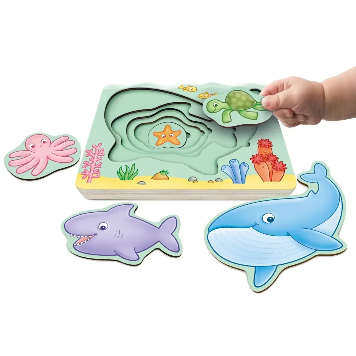 Under The Sea Wooden Nesting Puzzle