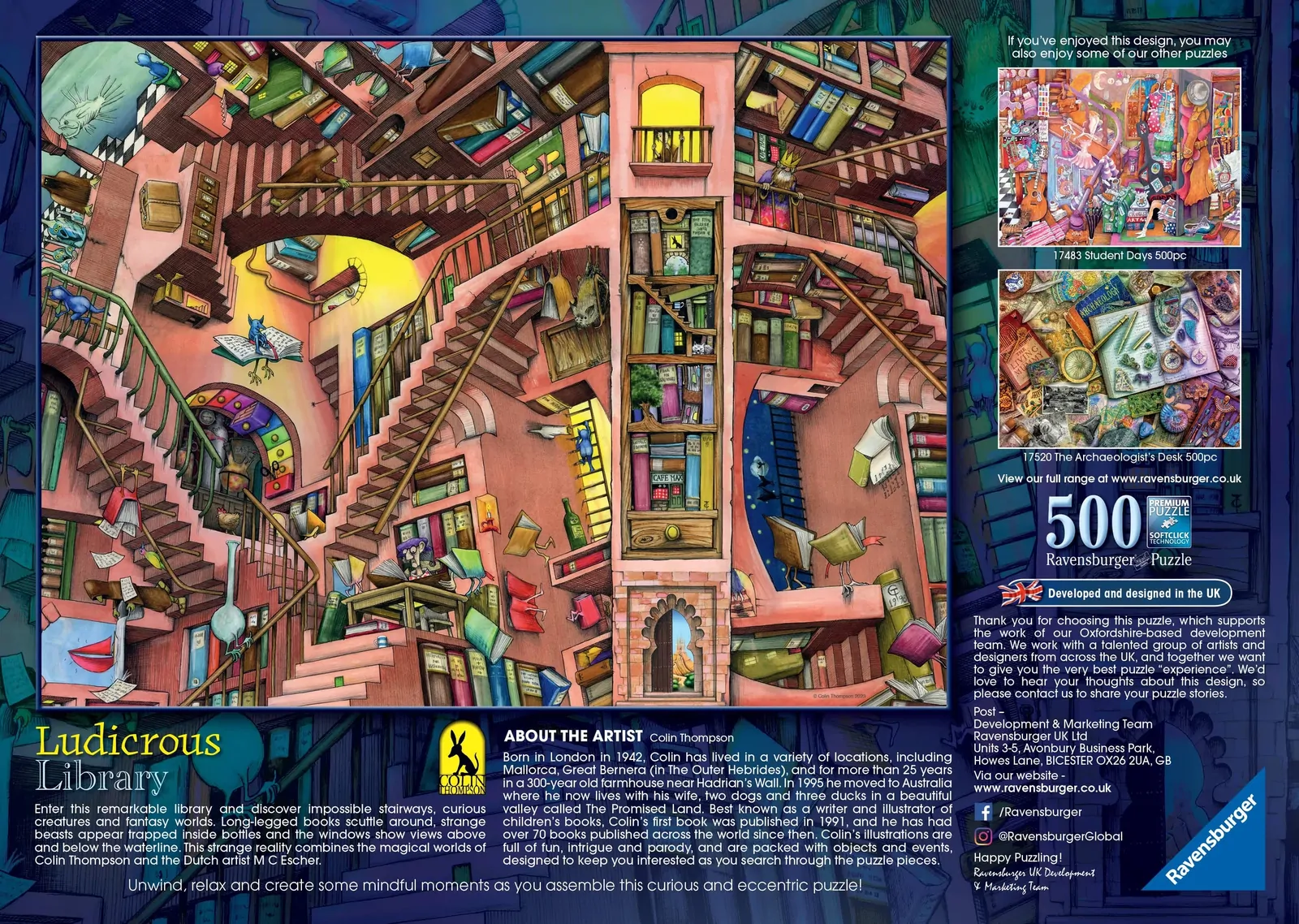 Ludicrous Library Jigsaw Puzzle 500pc