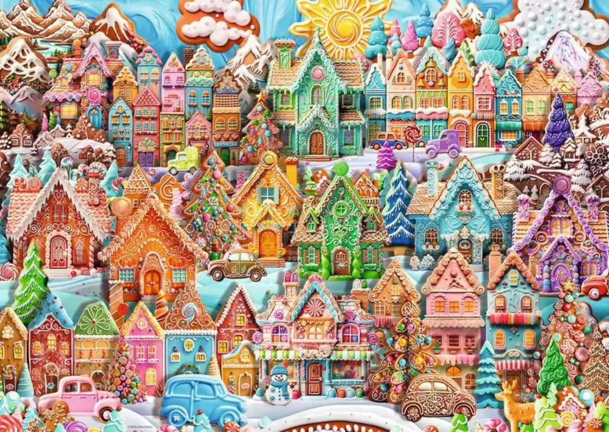 Christmas Cookie Village Jigsaw Puzzle 1000pc