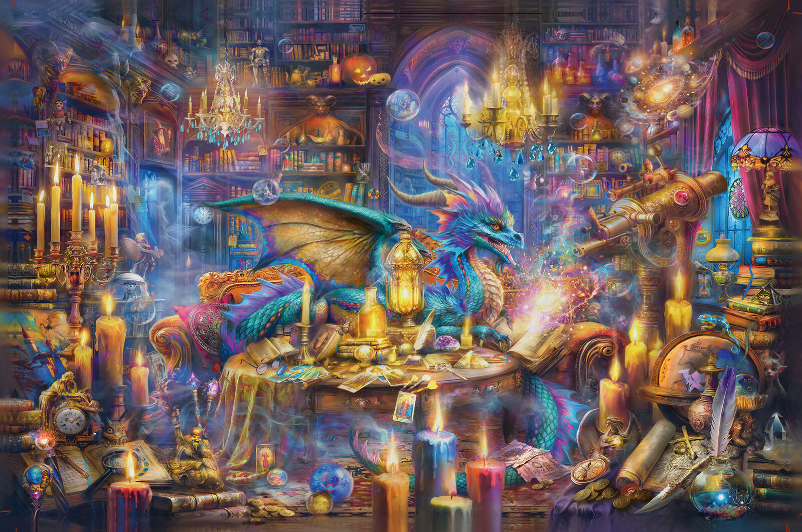 Dragon's Library Jigsaw Puzzle 3000pc