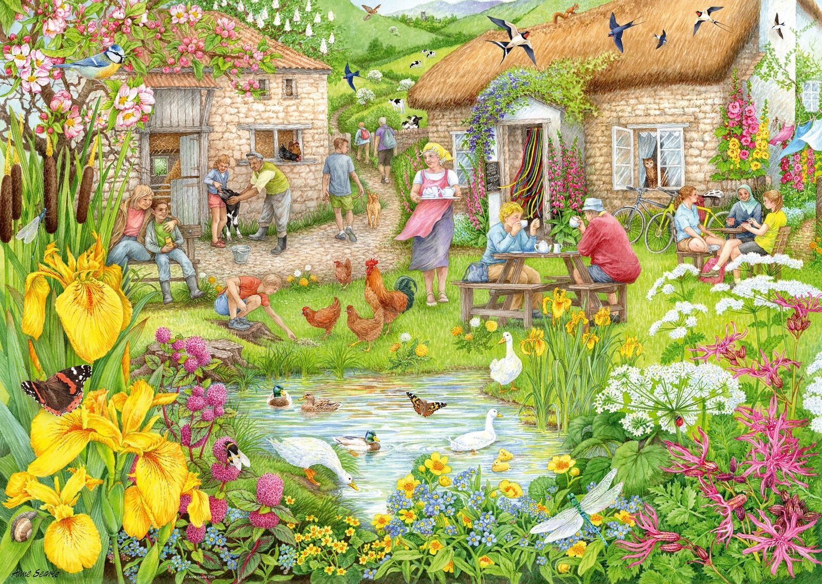 Cosy Cafe No.3: Valley Farm Cafe Jigsaw Puzzle 1000pc
