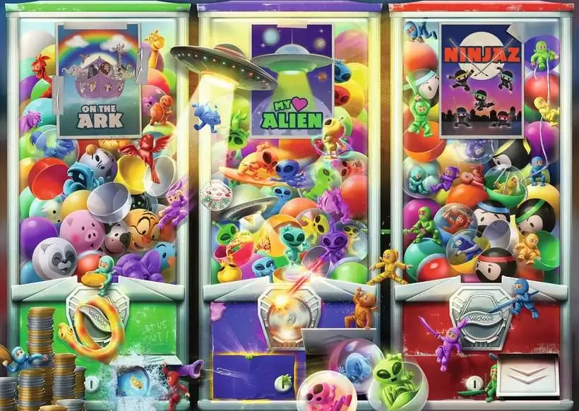 Animals Aliens and Ninjas Jigsaw Puzzle 1000pc