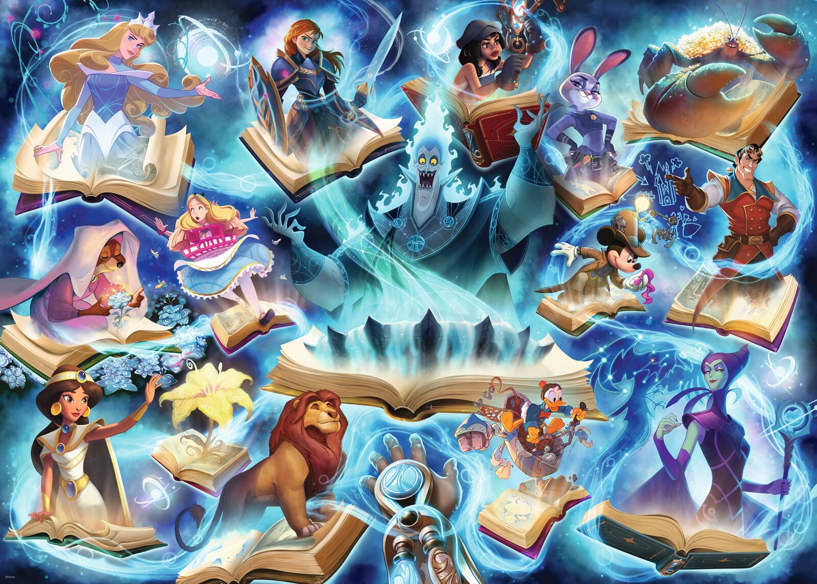 Disney Lorcana Sapphire Jigsaw Puzzle 1000pc