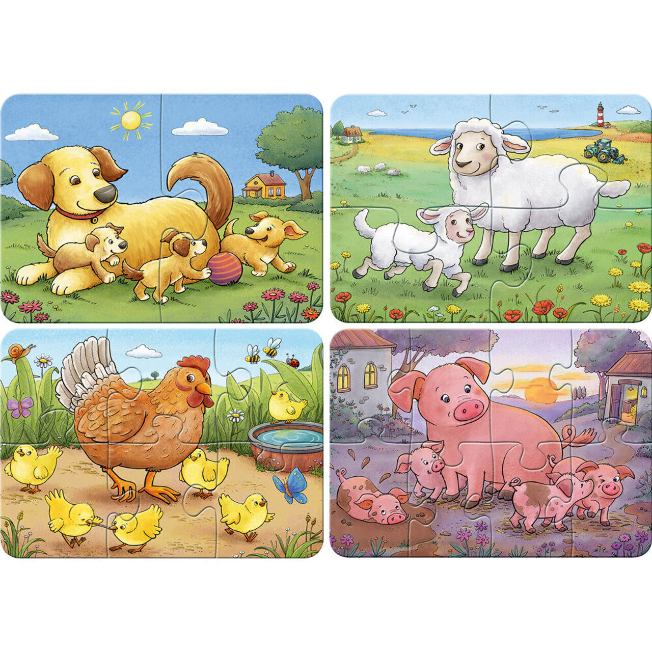 Animal Families My First Jigsaw Puzzle 2/4/6/8pc