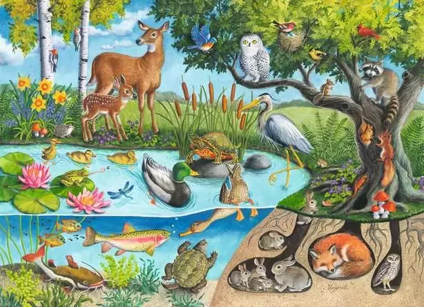 Animals Above And Below  Jigsaw Puzzle 60pc