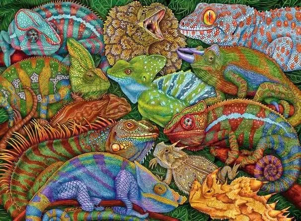 Riveting Reptiles Jigsaw Puzzle 300pc