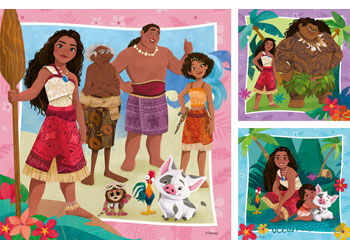 Disney Moana 2 Jigsaw Puzzle 3x49pc