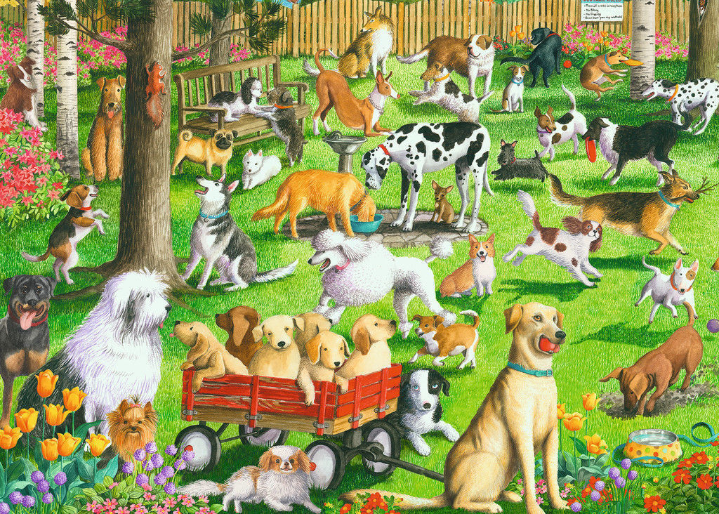At the Dog Park Jigsaw Puzzle 500pc Large Format