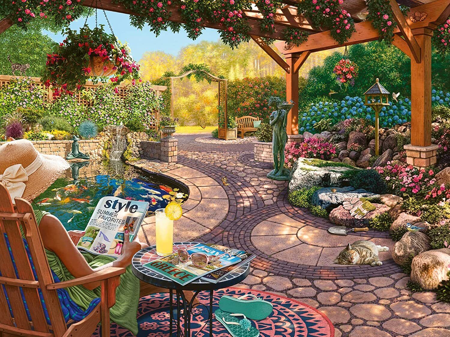 Cosy Backyard Bliss Jigsaw Puzzle 750pc Large Format