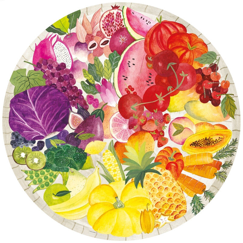 Circle of Colours: Fruits & Vegetables Jigsaw Puzzle 500pc