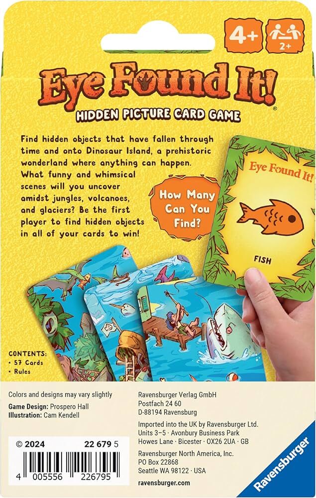 Eye Found it! Dinosaur Island Hidden Picture Card Game