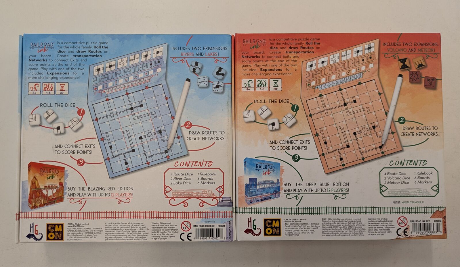 [Second Hand] Railroad Ink Red & Blue Bundle