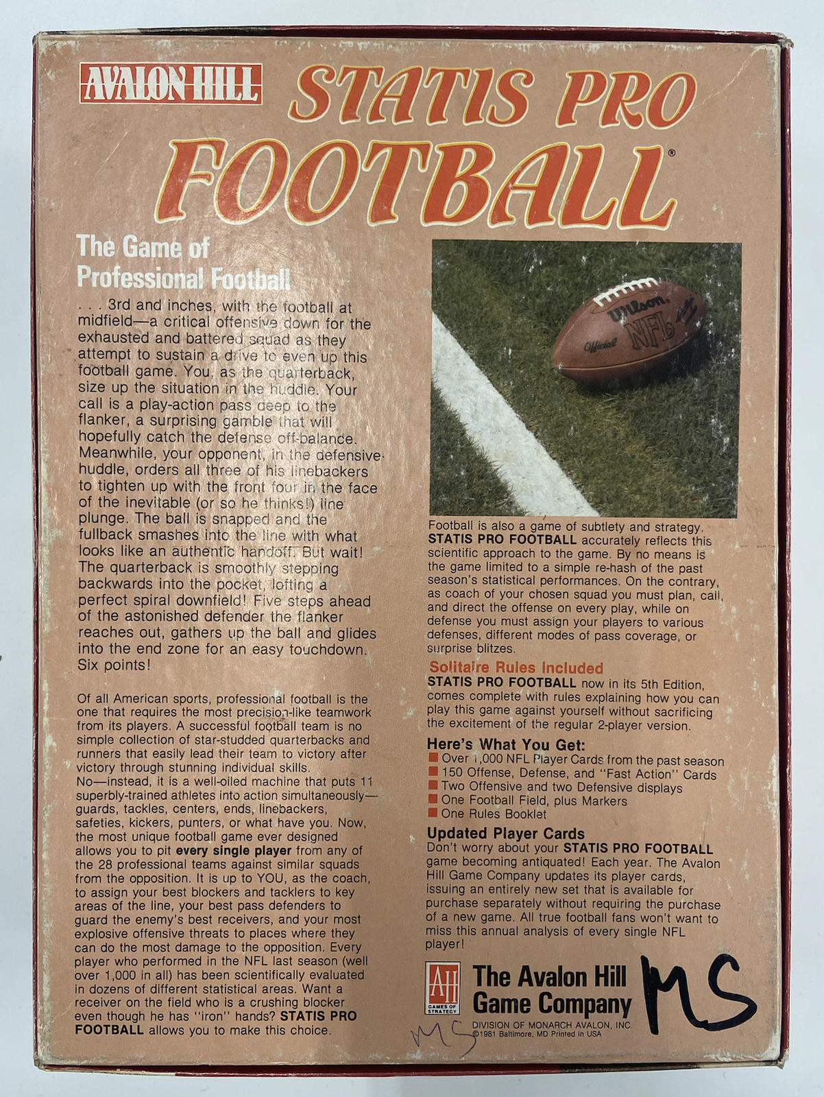 Status Pro: The Game of Professional Football (second hand)