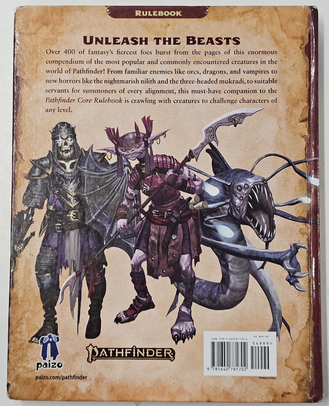 Pathfiner 2E: Bestiary (Second Hand)