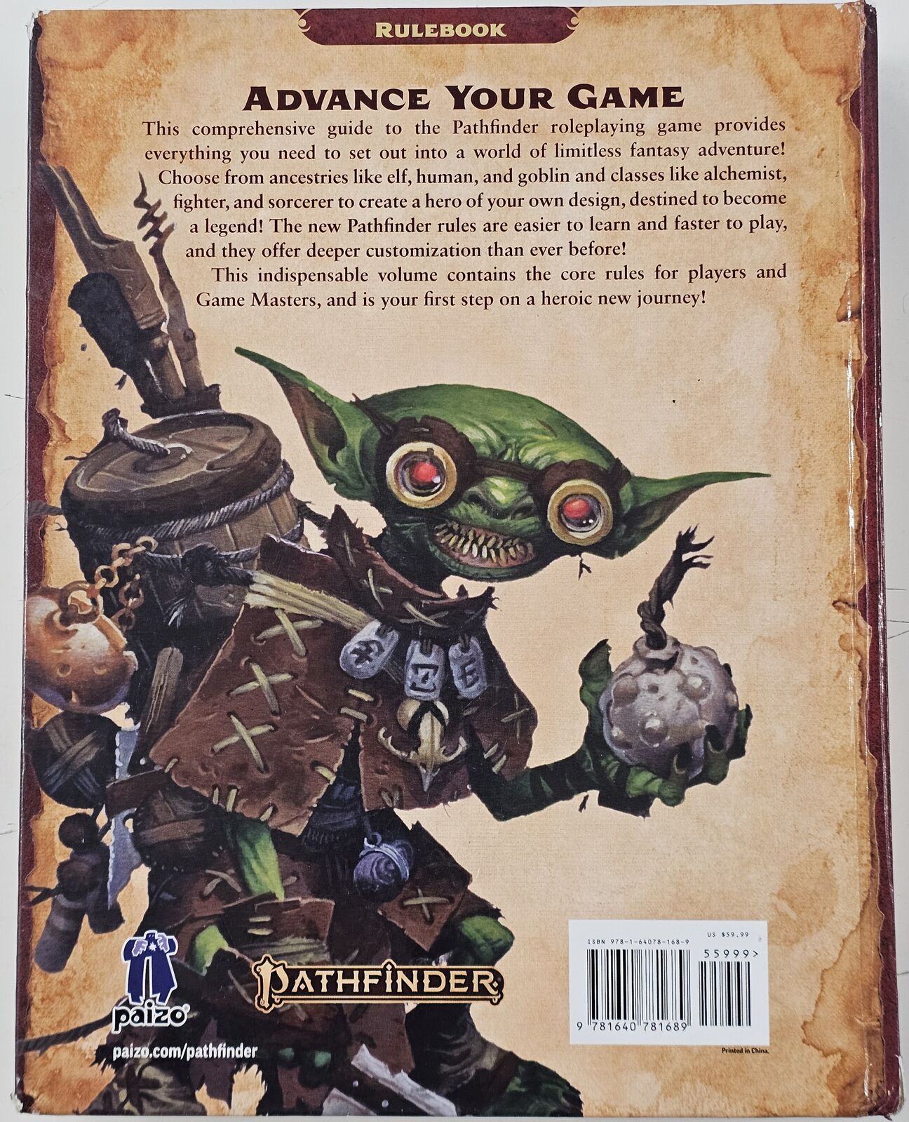 Pathfinder 2E: Core Rulebook (Second Hand)
