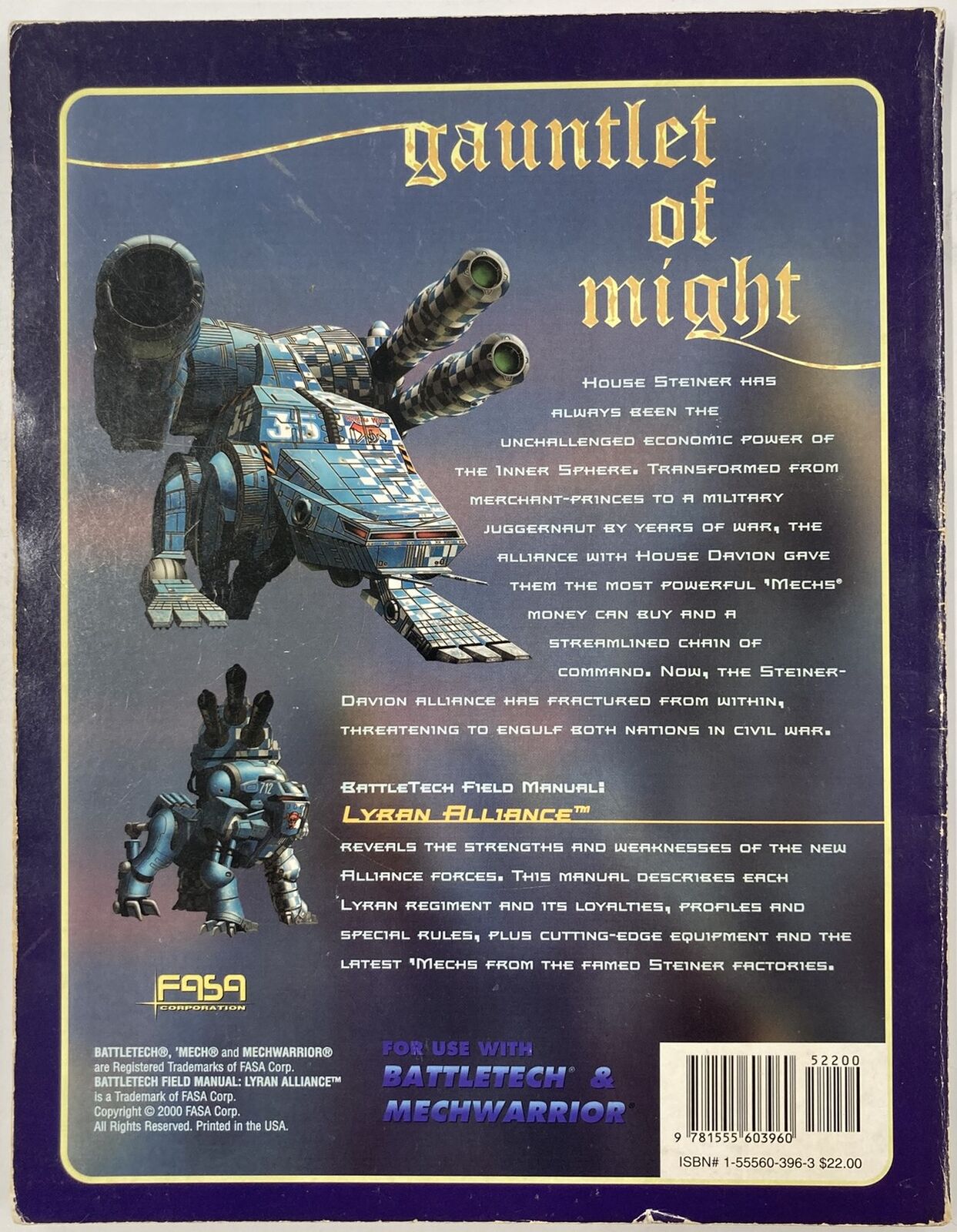 Battletech Field Manual: Lyran Alliance (Second Hand)