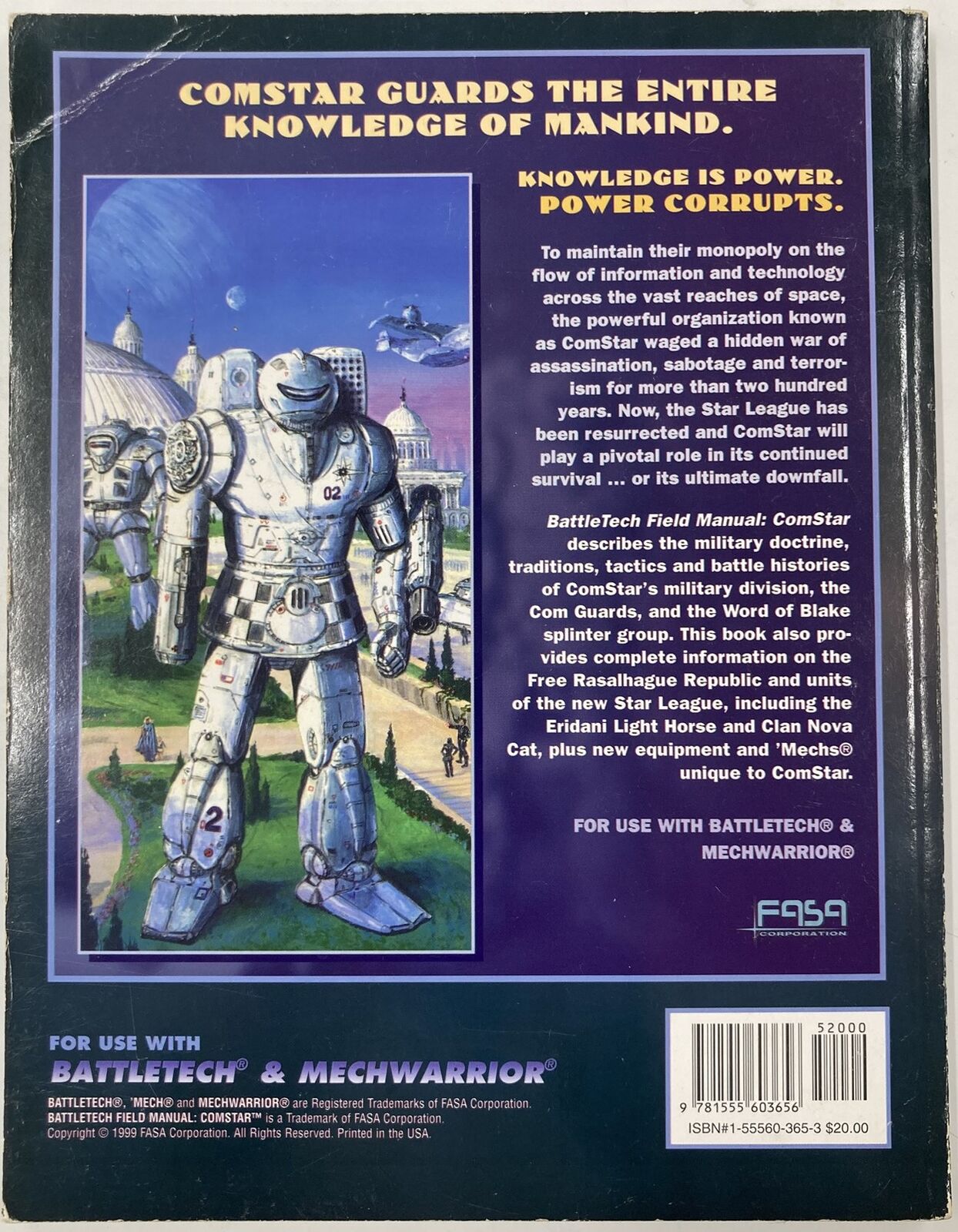 Battletech Field Manual: Comstar (Second Hand)