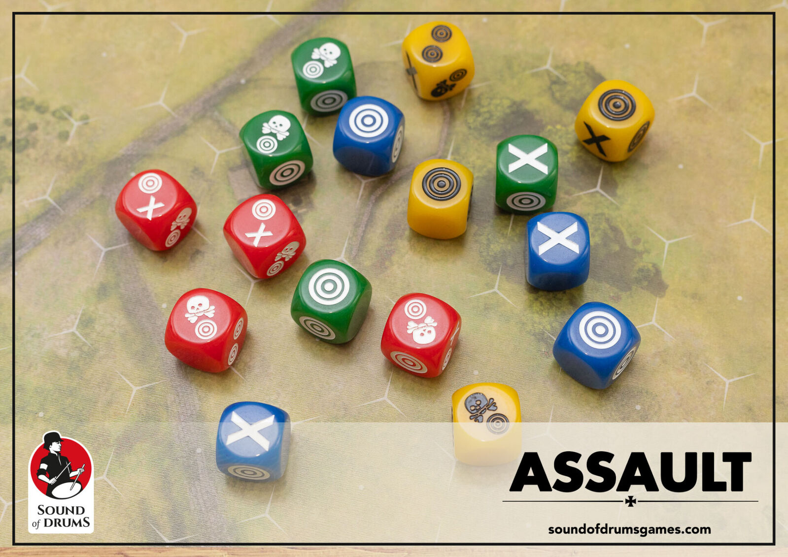 Assault Sicily 43: Customized Dice set (16)