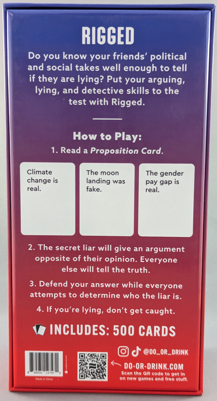 Rigged - A game of secrecy, sabotage, and scandal.