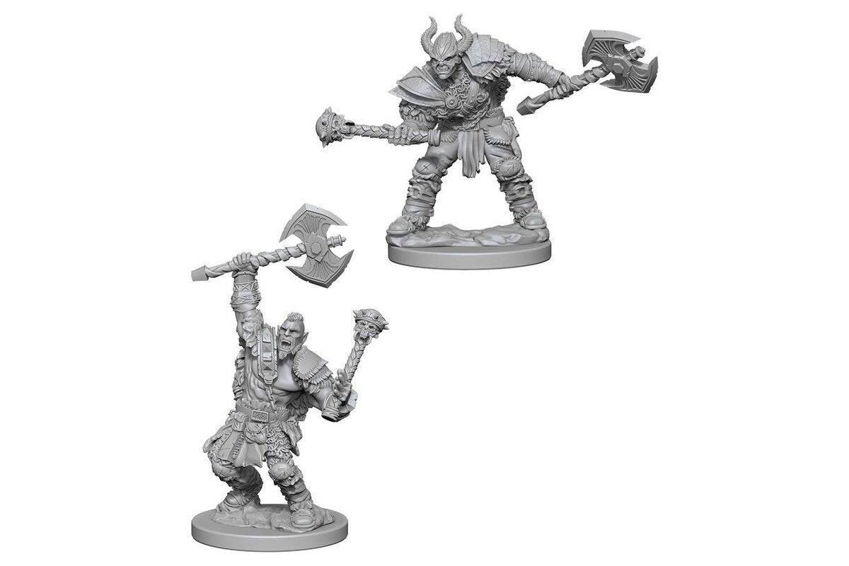 Pathfinder Deep Cuts Unpainted Minis: Male Half-Orc Barbarian