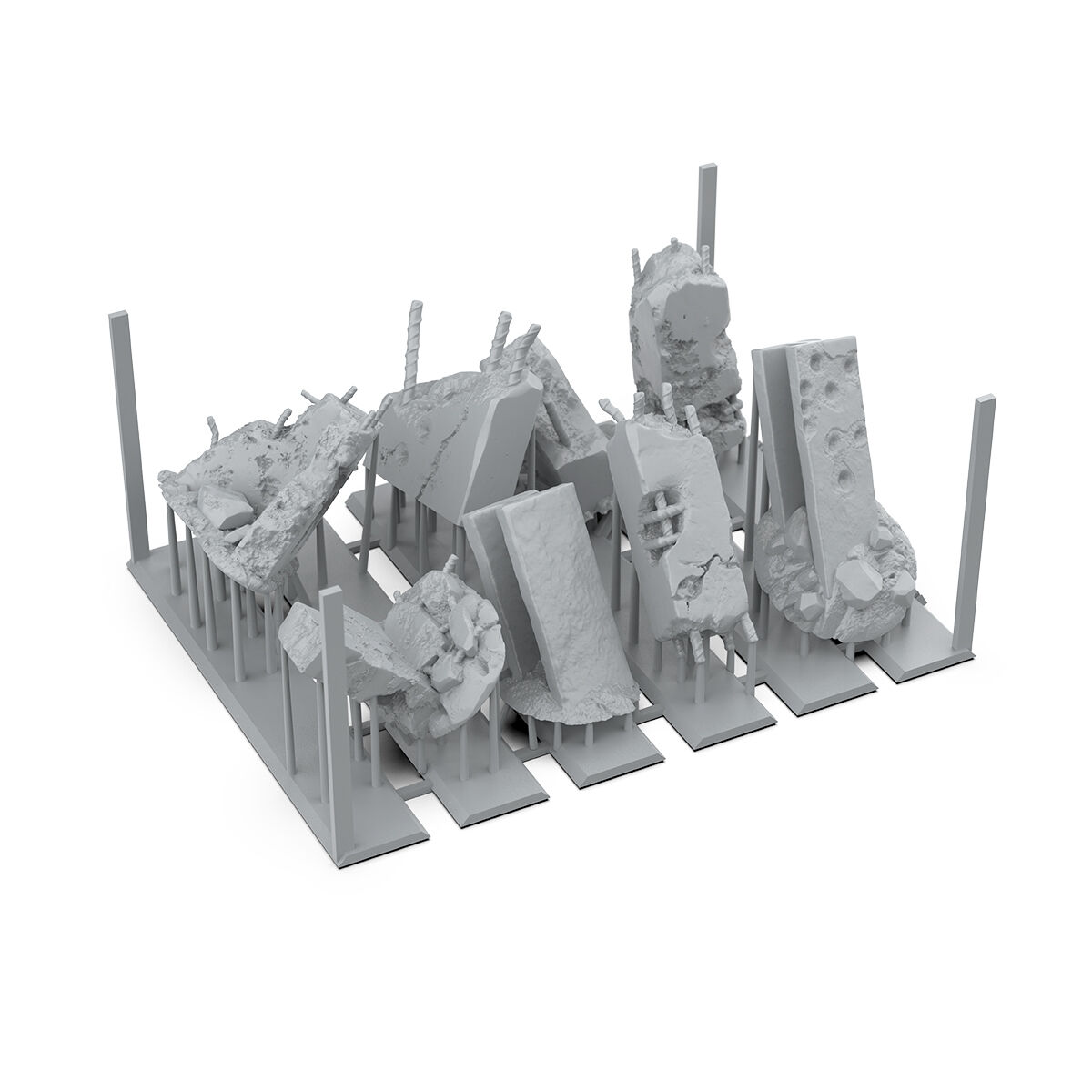 AK Basing Bits: Concrete Ruins (8 Pieces)