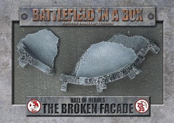 Battlefield in a Box: BB525 Gothic Battlefields - Hall of Heroes Broken Facade - 30mm (2 pc)