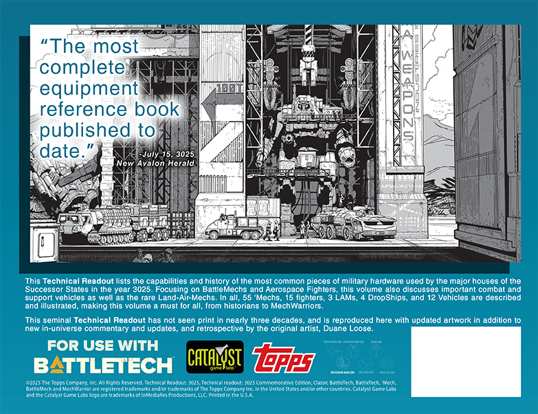 BattleTech: Technical Readout 3025 - Commemorative Edition