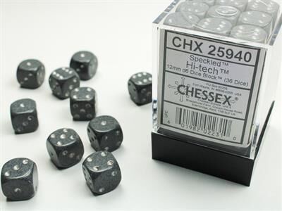Speckled 12mm d6 Hi-Tech Dice Block (36 dice)