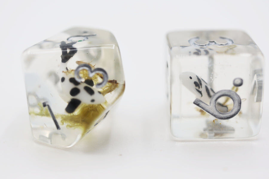 Black Koi Fish RPG Dice Set