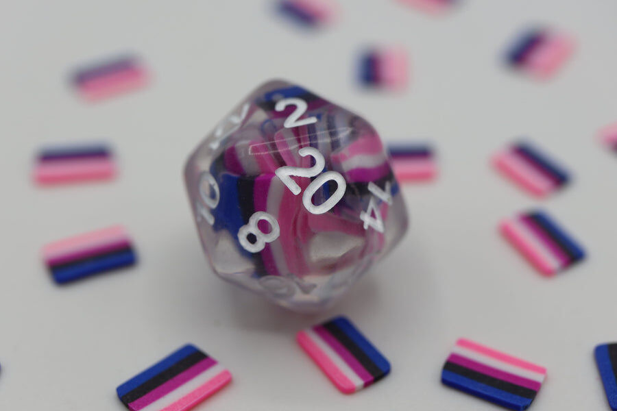 Genderfluid Flag RPG Dice Set