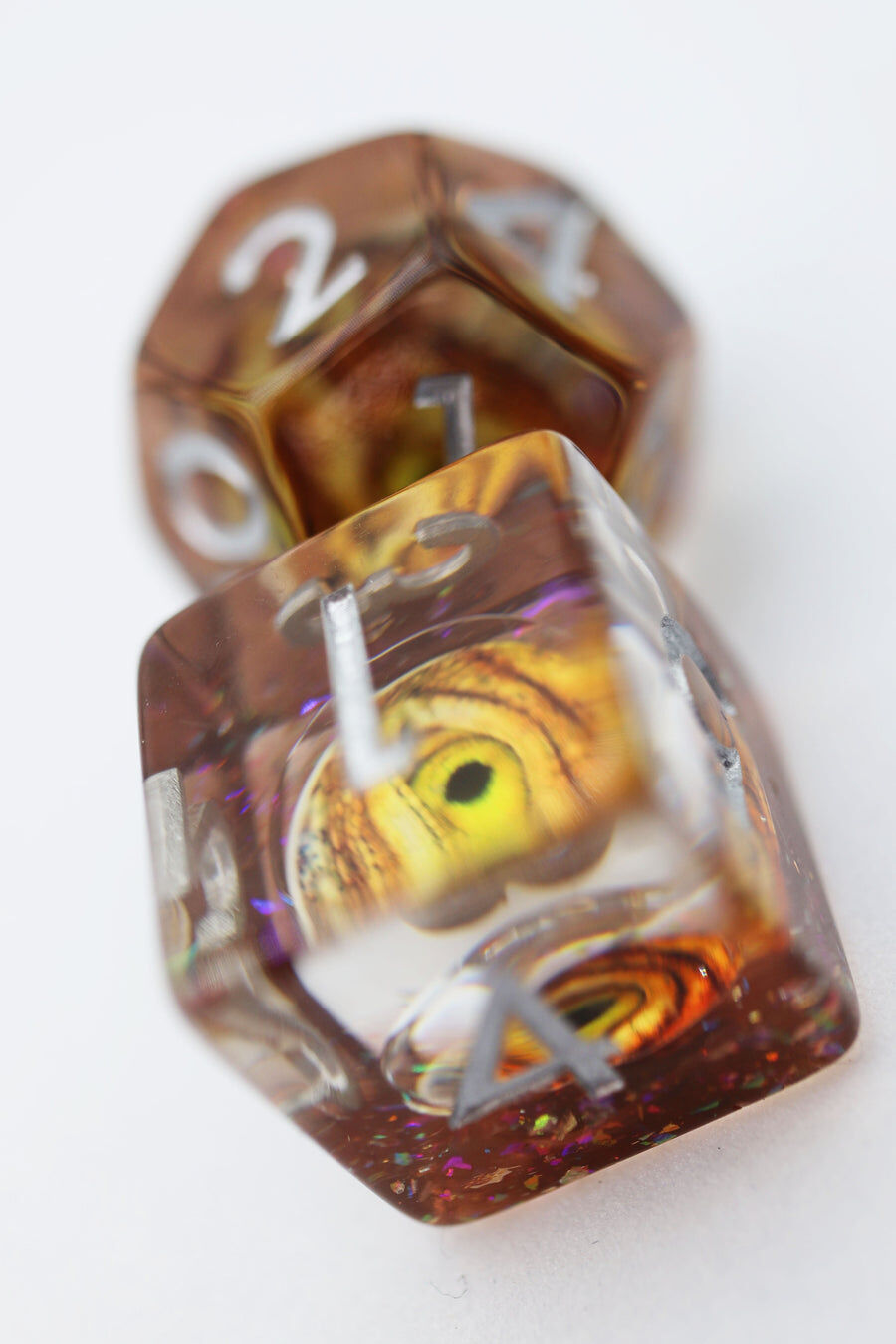 Golden Dragon Eye RPG Dice Set