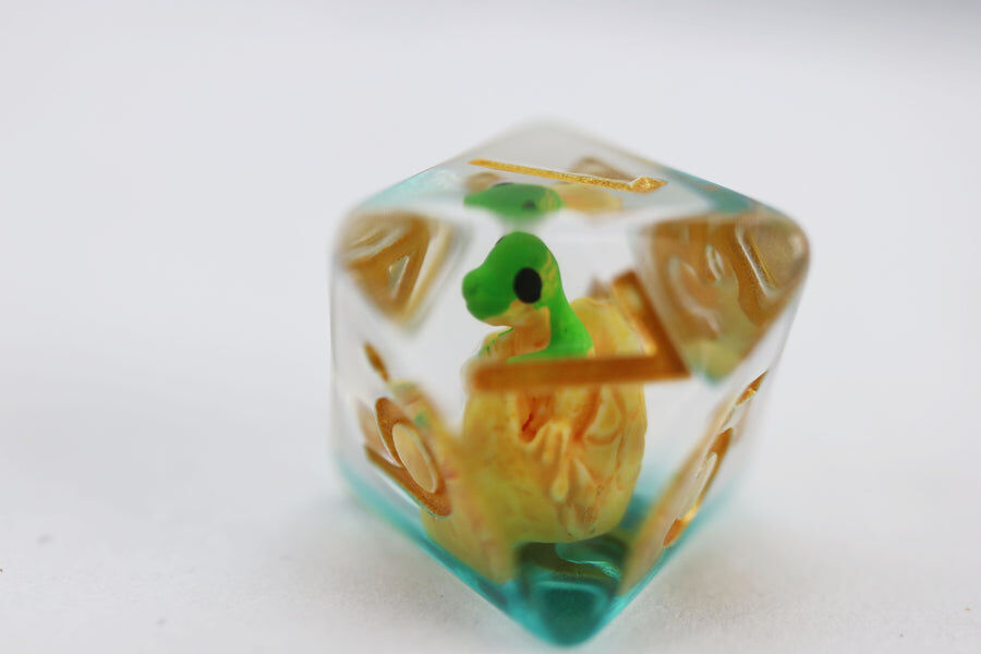 Green Dragon Hatchlings RPG Dice Set