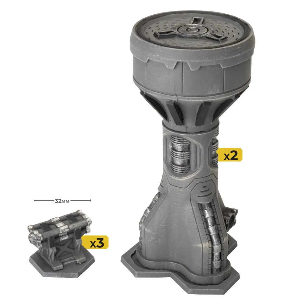 Hextech: Industrial Fluidworks: Pressure Towers (x2)