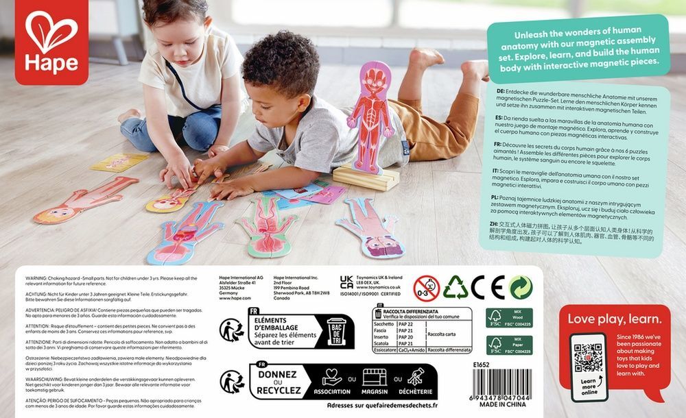Hape: Human Body Magnetic Puzzle