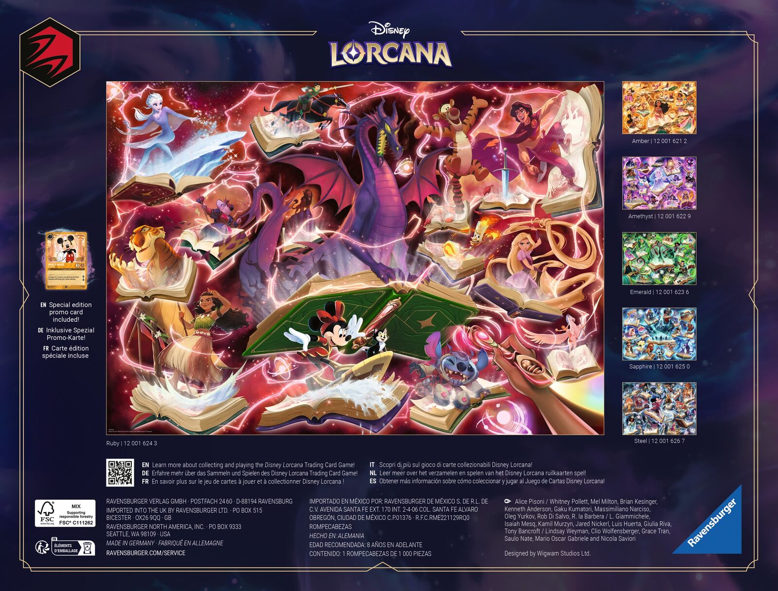 Disney Lorcana Ruby Jigsaw Puzzle 1000pc