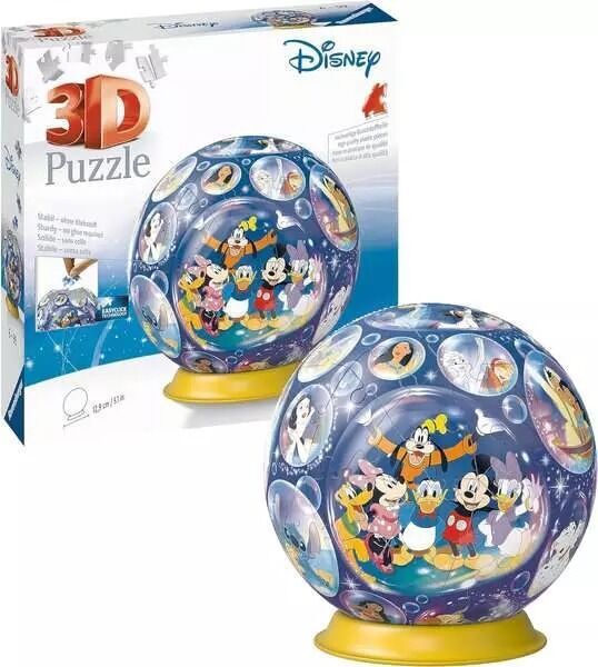 3D Puzzleball Disney Characters Jigsaw Puzzle 72pc