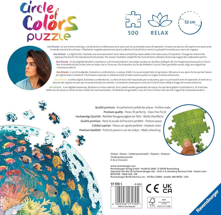 Circle of Colours: Ocean Jigsaw Puzzle 500pc