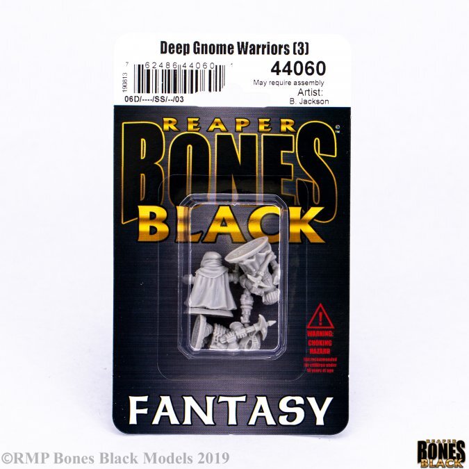 Reaper Bones Black: 44060 Deep Gnome Warriors (3)