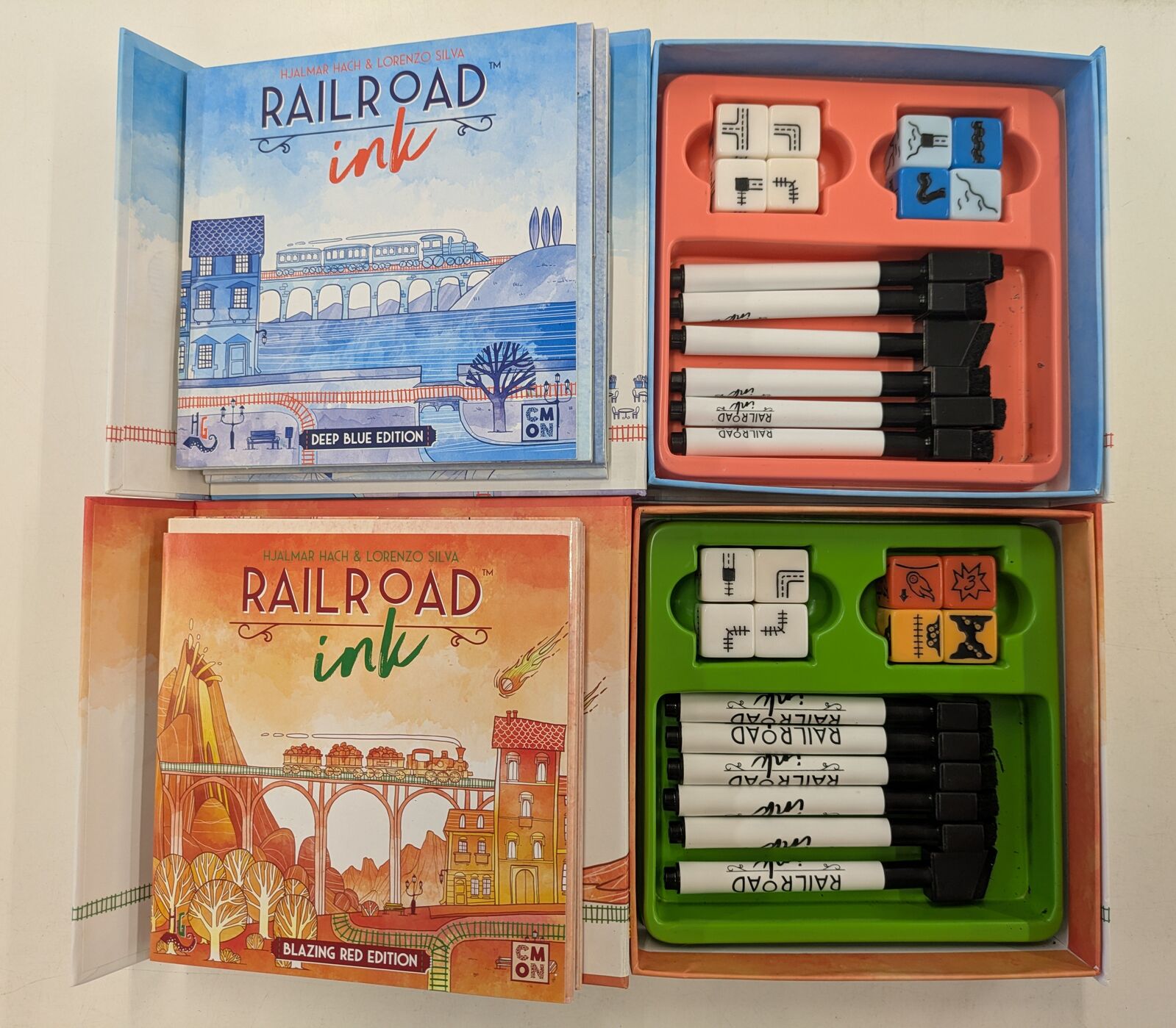 [Second Hand] Railroad Ink Red & Blue Bundle
