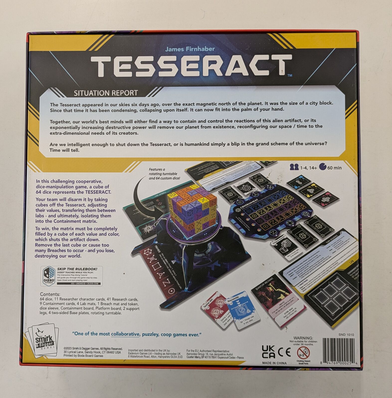 Tesseract: An Extra Dimensional Dice Game (Second Hand)