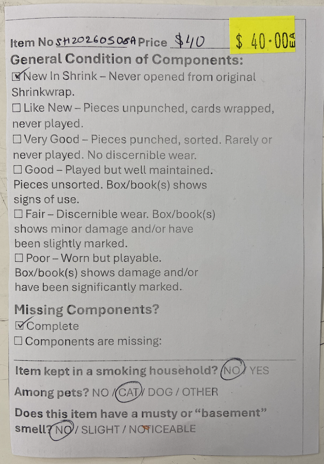 Everybody Lies (second hand)