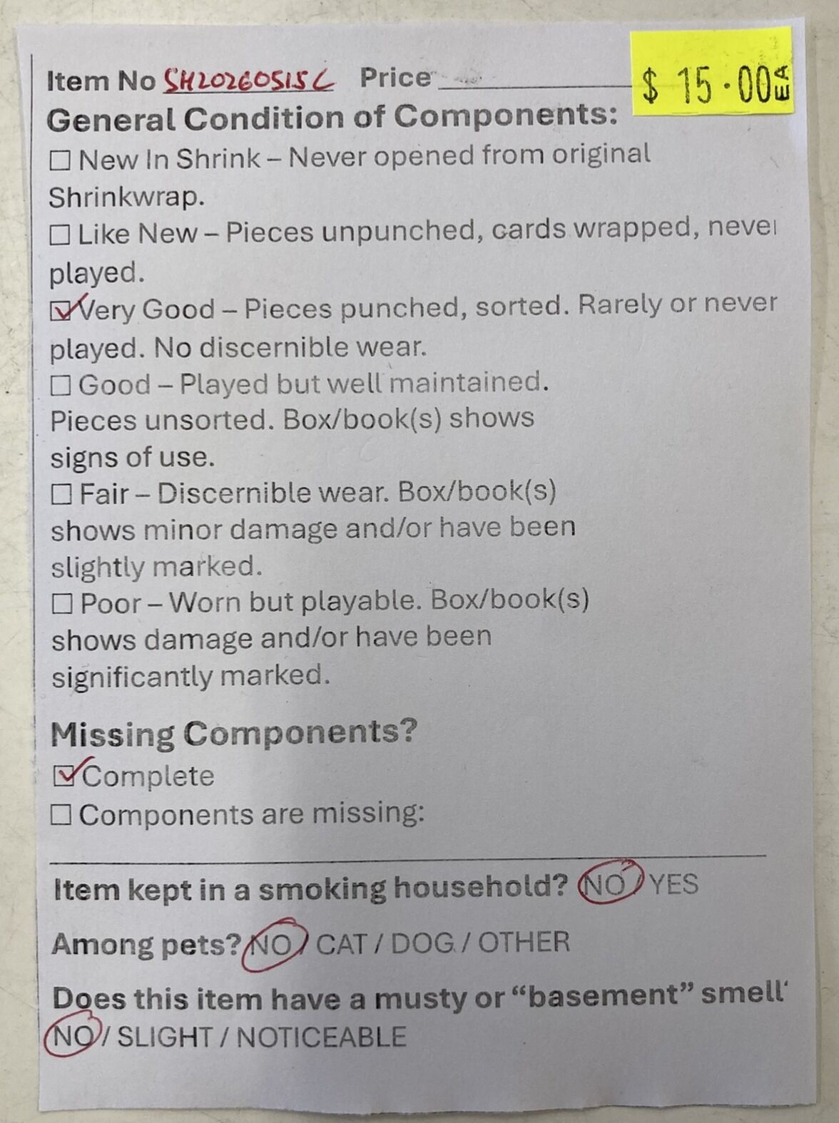 Parade Card Game (Second Hand)