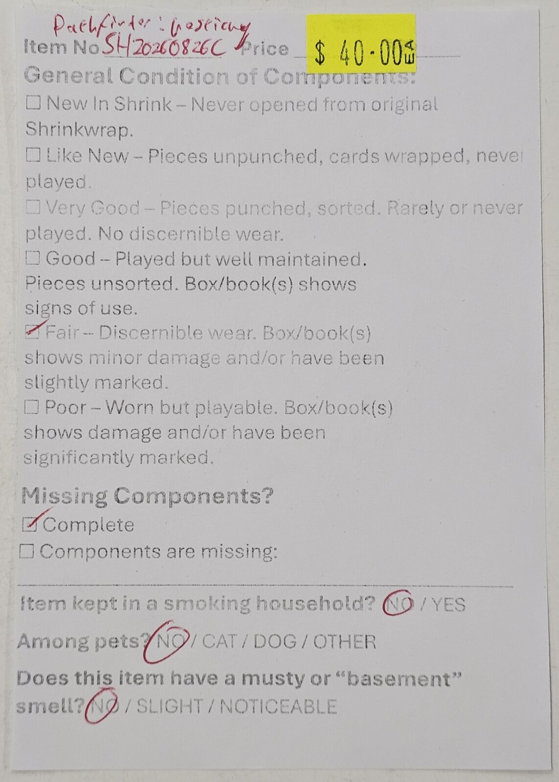 Pathfiner 2E: Bestiary (Second Hand)