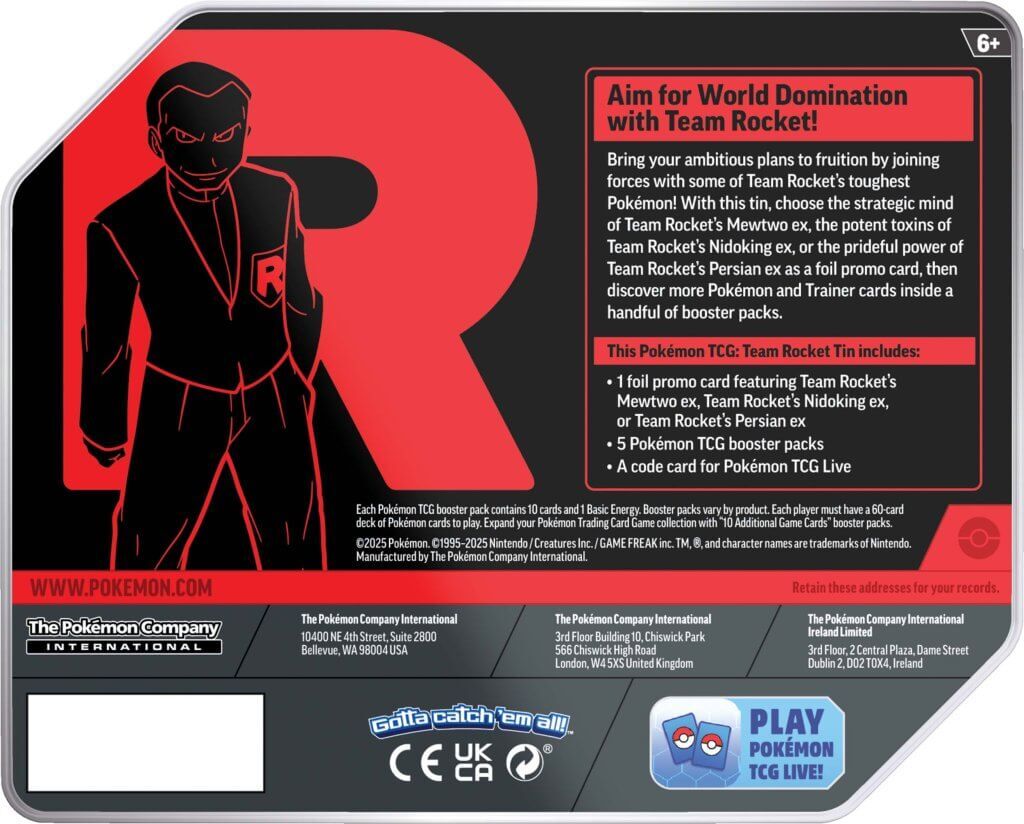 Pokémon TCG: Team Rocket Tin (1)