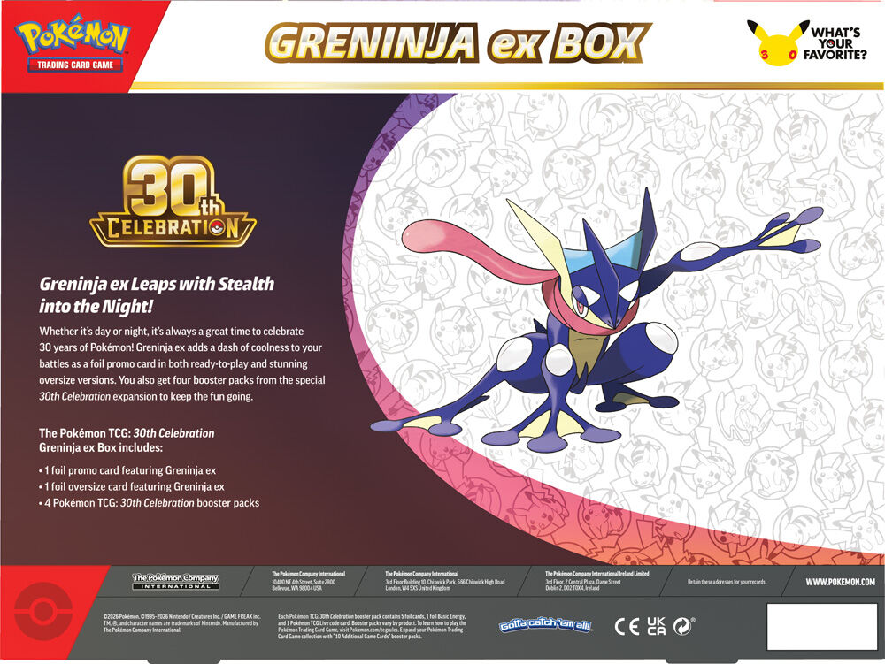 Pokemon TCG: 30th Celebration Sylveon ex Box / Greninja ex Box (1)