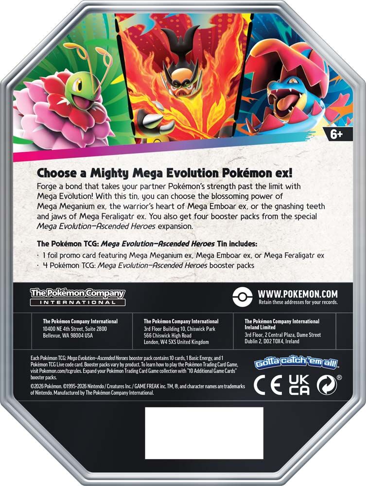 Pokémon TCG: Mega Evolution—Ascended Heroes Tin (1)