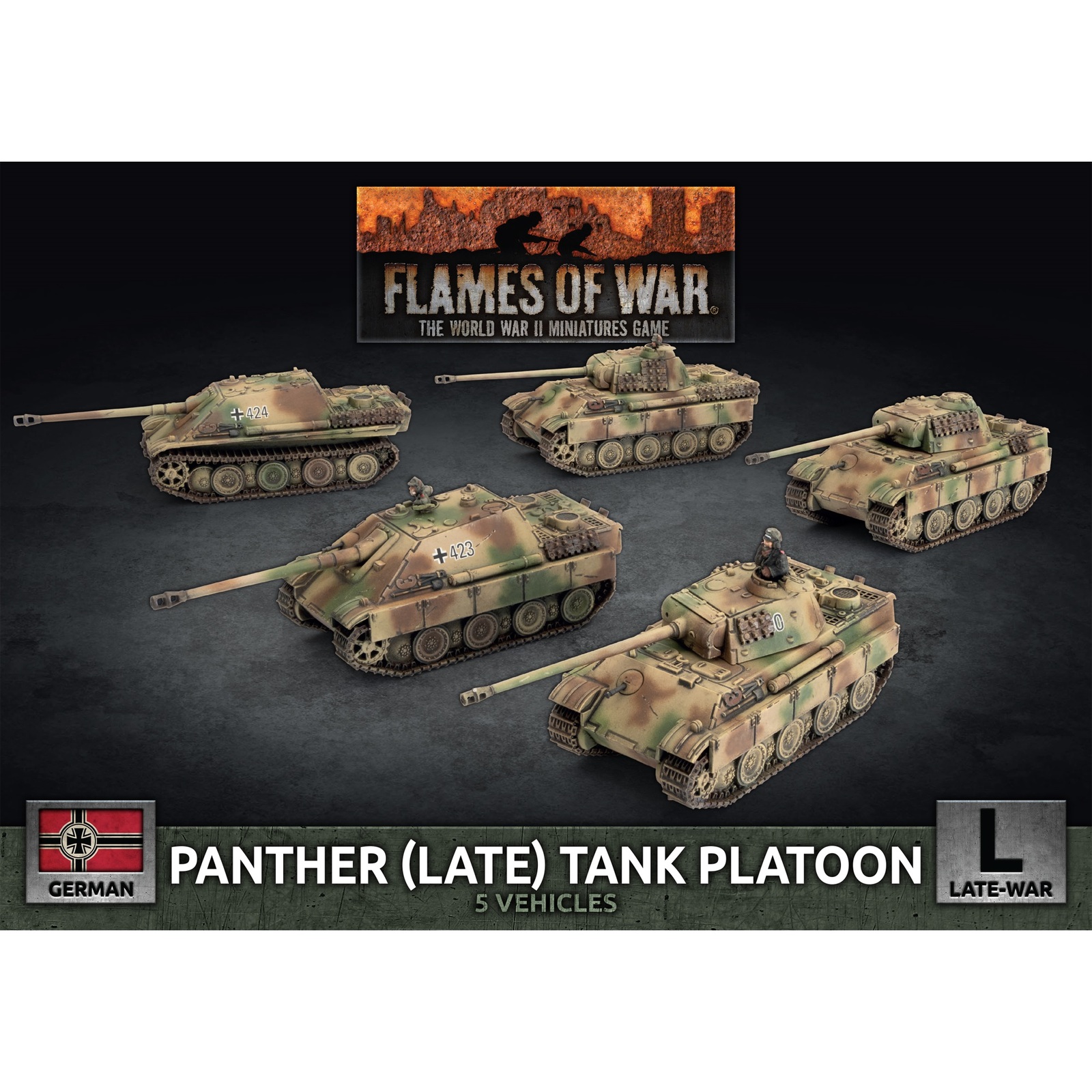 Flames of War: German: Panther (late 7.5cm) / Jagdpanther (8.8cm) Platoon
