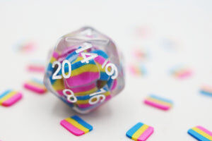 Pansexual Flag RPG Dice Set