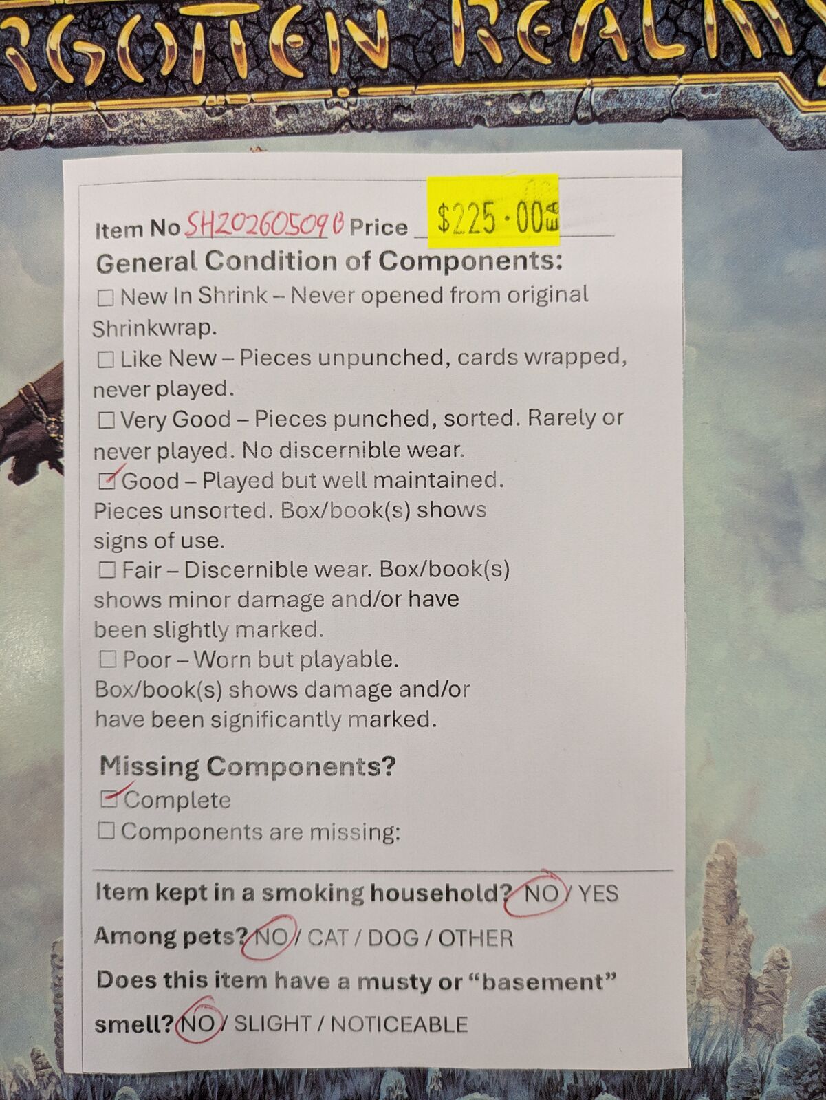 Advanced Dungeons & Dragons: Forgotten Realms Campaign Set (Second Hand)
