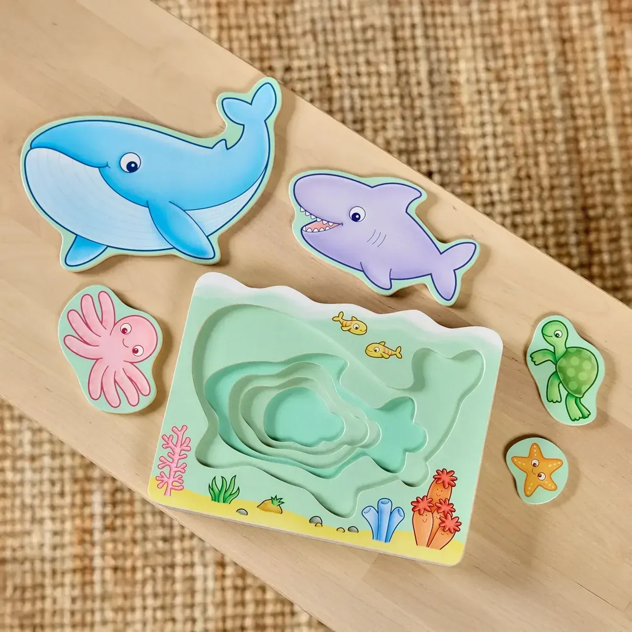 Under The Sea Wooden Nesting Puzzle
